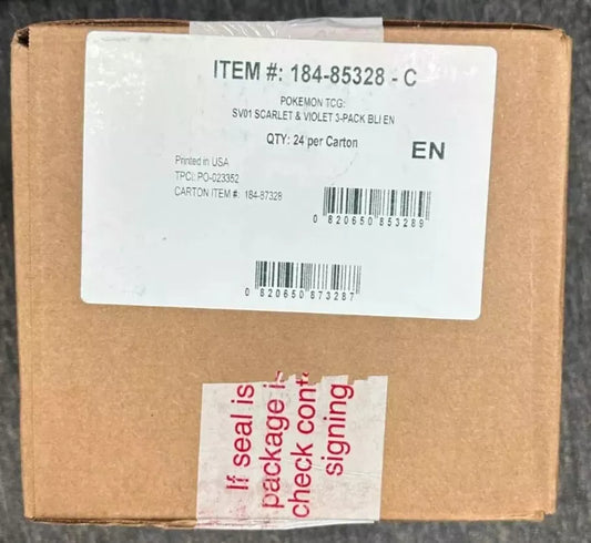 Pokemon Scarlet & Violet Base SV01 Sealed 3 Pack Blister Case